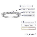 Diamond Anniversary Band for Women in 14K White Gold