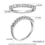 Diamond Anniversary Band for Women in 14K White Gold
