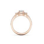 14k Gold 3 Stone Diamond Engagement Ring Set