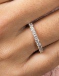 14K White Gold Lab-Grown Diamond Eternity Band Ring