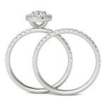 Elegant 14K White Gold Diamond Bridal Set