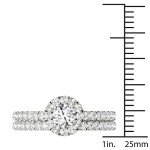 Elegant 14K White Gold Diamond Bridal Set