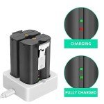 2-Pack Replacement Battery with Charger for Ring Products