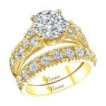 14K Gold Lab Grown Diamond Bridal Ring Set