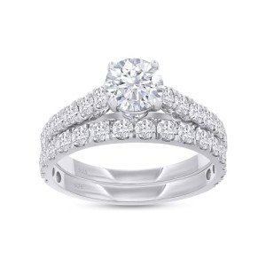Stunning 2.00 Carat Lab-Grown Diamond Bridal Ring Set