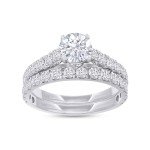 Stunning 2.00 Carat Lab-Grown Diamond Bridal Ring Set