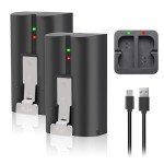 2-Pack Rechargeable Batteries with Charger for Ring Devices