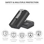 2-Pack Rechargeable Batteries with Charger for Ring Devices