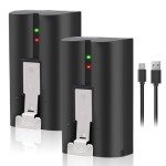 2-Pack Rechargeable Batteries with Charger for Ring Devices