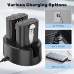 QuasuHaven 2Pack Rechargeable Battery for Ring Devices