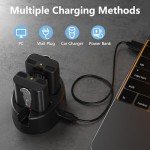 2-Pack Replacement Battery & Charger for Ring Doorbell