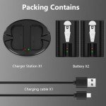 2-Pack Replacement Battery & Charger for Ring Doorbell