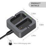 2-Pack Rechargeable Batteries with Charger for Ring Cameras