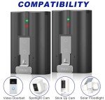 2 Pack Rechargeable Battery for Ring Doorbells & Cameras