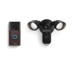 Ring Doorbell with Wired Floodlight Cam - Black