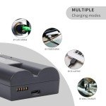 4-Pack Rechargeable Batteries with Dual Charger Station