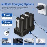 PoweLyt 3-Pack Ring Battery with Charger Station
