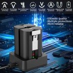 2-Pack Rechargeable Batteries with Charger for Ring Cameras