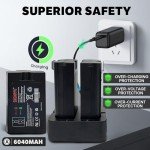 2-Pack Rechargeable Batteries for Ring Doorbell & Cam