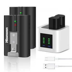 2-Pack Rechargeable Batteries & Charger for Ring Cameras