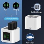 2-Pack Rechargeable Batteries & Charger for Ring Cameras