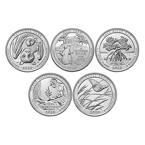 2020 P, D National Park Quarter 10 Coin Set Uncirculated