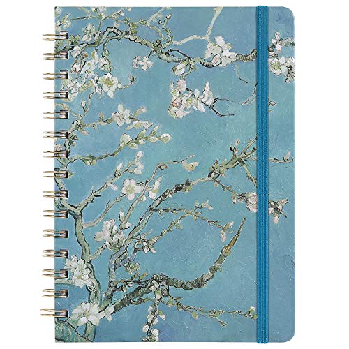 Ruled Journal/Notebook- Lined Journal, 6.3" X 8.35", Hardcover, Back Pocket, Strong Twin-Wire Binding with Premium Paper, College Ruled Spiral Notebook/Journal, Perfect for School, Office & Home