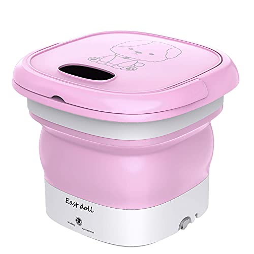 Portable Washing Machine, Mini Folding Washing Machine, Lightweight Convenient Washer for Camping, Travelling, Apartment Dorm, Gift for Friend or Family