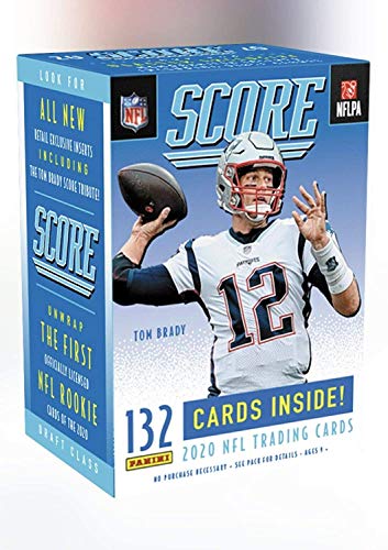 2020 Score Football Factory Sealed Blaster Box of Packs with a Chance for Joe Burrow, Tua Tagovailoa, Jalen Hurts and Other Rookies Plus Retail Exclusive Tom Brady Tributes