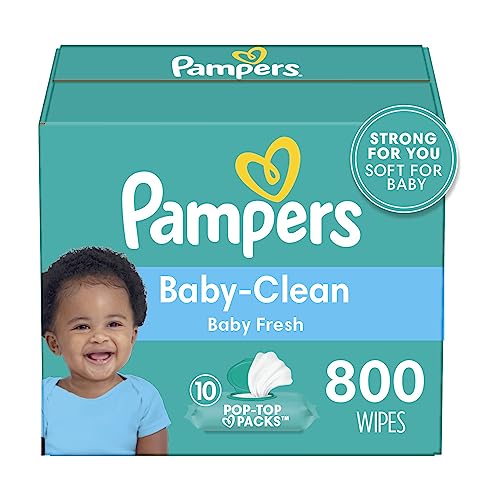 Pampers, Baby Diaper Wipes, Baby Fresh Scent, 10X Pop-Top Packs, 800 Count