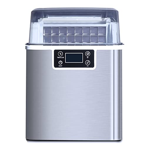 Northair Countertop Ice Maker 1 Gallon Square Ice 45lbs Daily Ice Cubes Ready in 20 Minutes with Ice Scoop