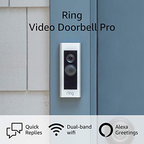 Ring Video Doorbell Pro â Upgraded, with added security features and a sleek design (existing doorbell wiring required)