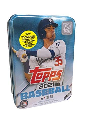 2021 Topps Series 1 MLB Baseball Tin (75 cards/bx, Bellinger)
