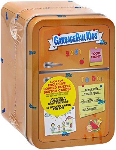 2021 Topps Garbage Pail Kids Series 1 'Food Fight!' Collectible ORANGE Tin (10 pks/tin)