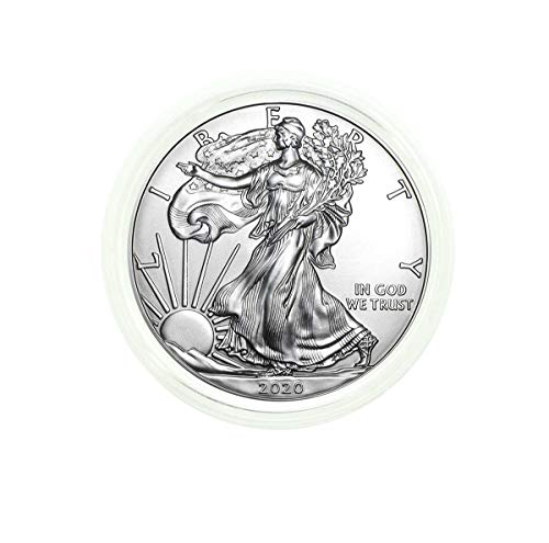 2020 - American Silver Eagle .999 Fine Silver in Direct Fit Air Tite with our Certificate of Authenticity Dollar Uncirculated Us Mint