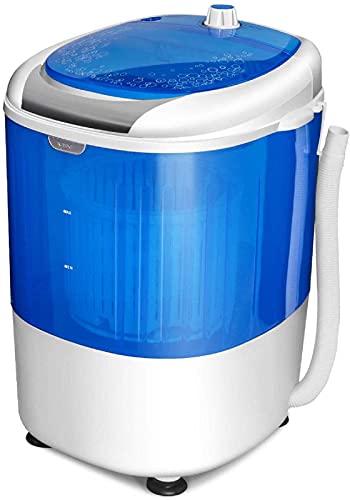 COSTWAY Mini Washing Machine with Spin Dryer, Electric Compact Laundry Machines Portable Durable Design Washer Energy Saving, Rotary Controller(Blue)