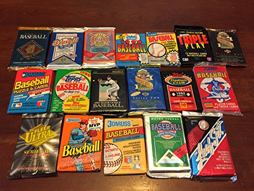 50 Original Unopened Packs of Vintage Baseball Cards (1986-1994) - Look for rookie cards, hall of famers, special inserts, and more!!