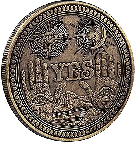 TOYSDONE Yes No Decision Maker Coin - Souvenir Coins - Yes No Coin - The Decision Coin - Metal Coins Collection - Decision Maker Coins - Double Sided Coin - Lucky Coin - Choice Coin - Collectors Coin