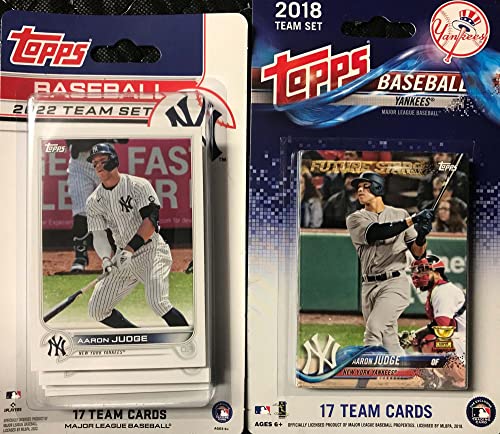 New York Yankees Topps Factory Sealed Team Set GIFT LOT Including the 2022 and 2018 Limited Edition 17 Card Sets
