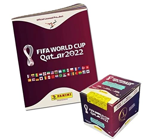 Panini FIFA World Cup QATAR 2022 ALBUM + BOX (50 Packs, 5 Stickers per pack)