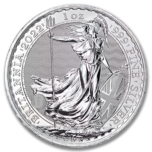2022 1 oz Silver Britannia Coin Brilliant Uncirculated (BU) with a Certificate of Authenticity Â£2 Mint State
