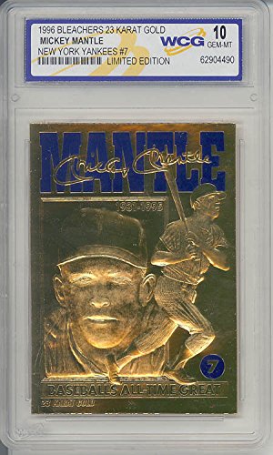 MICKEY MANTLE 1996 23KT Gold Card *Baseball's All-Time Great* Graded GEM MINT 10