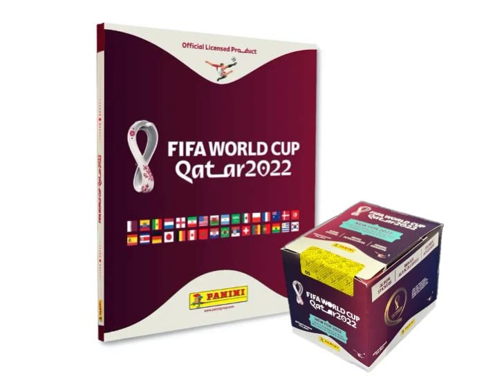 Panini FIFA World Cup QATAR 2022 HARD COVER Album + 1 Sticker Box (50 packs)