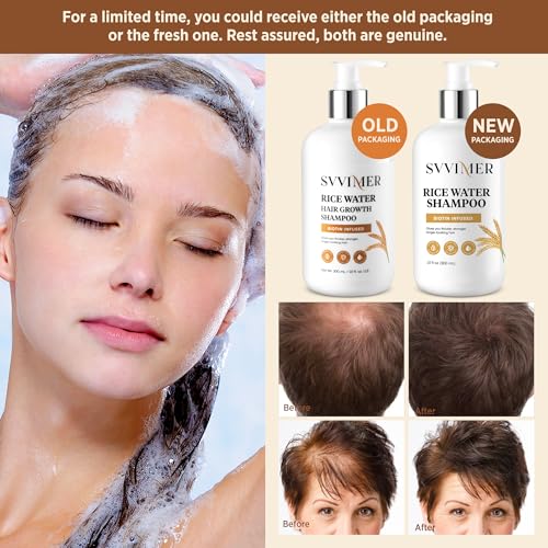Svvimer Hair Growth Shampoo: Rice Water + Rosemary