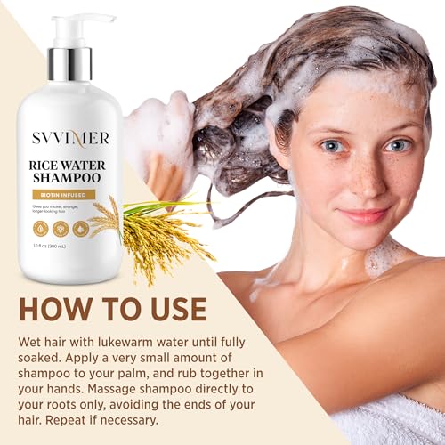 Svvimer Hair Growth Shampoo: Rice Water + Rosemary