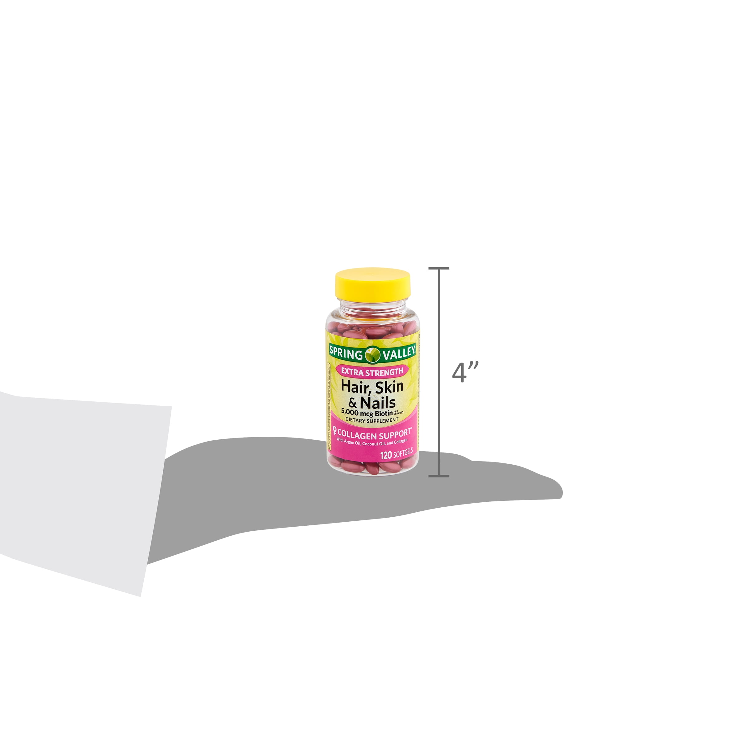 Spring Valley Eyelash Growth Serum Softgels, 120 Count