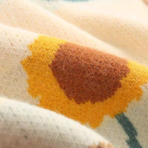 Beige Sunflower Y2K Knit Crop Sweater Vest