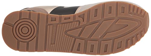 White/Taupe/Black Vintage Lace-up Casual Fashion Sneakers - Size 6.5