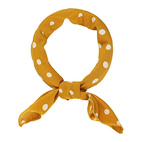 1950s Vintage Polka Dot Square Scarf - Ginger