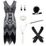 1920s Flapper Dress & Accessories Set